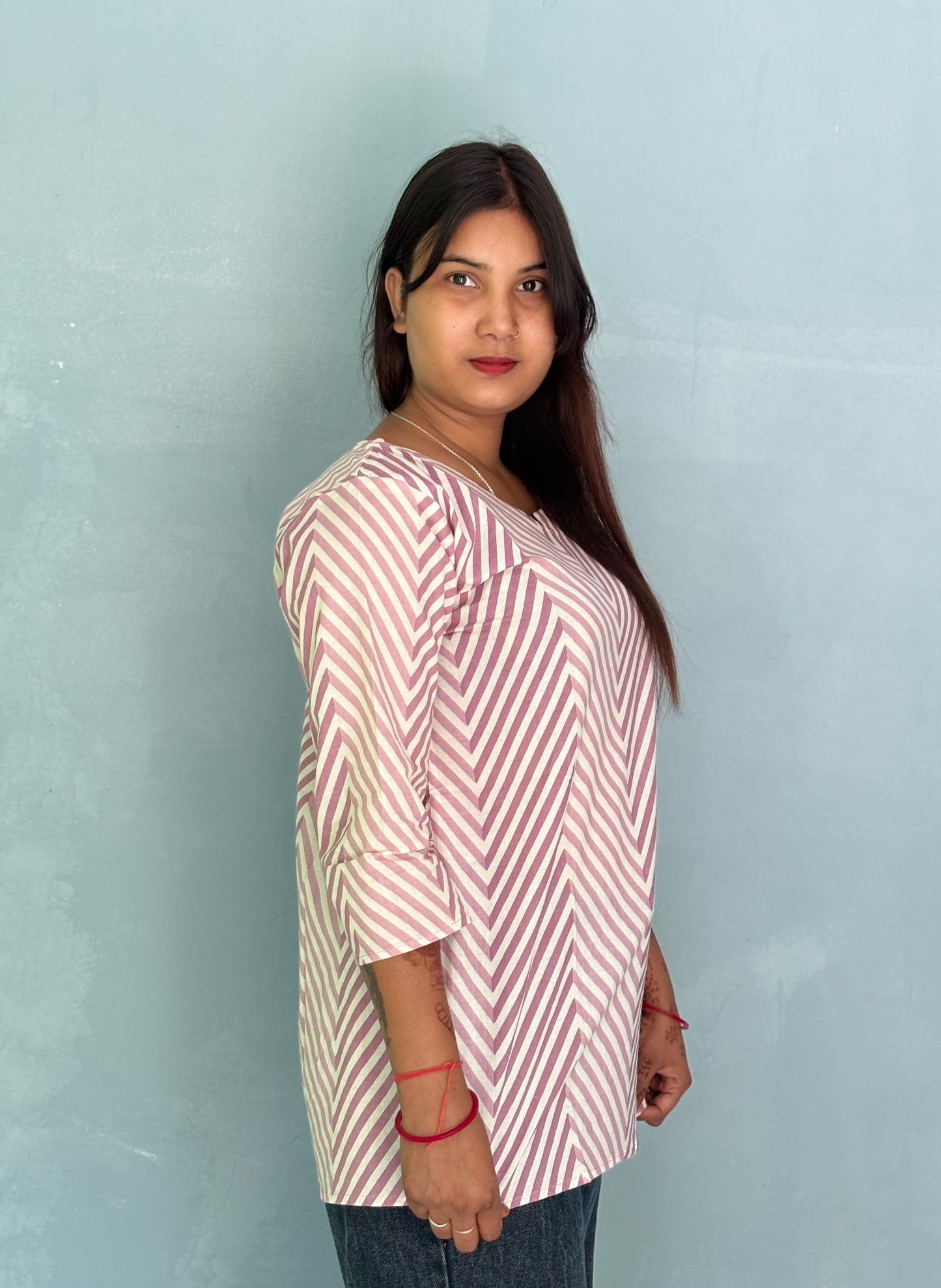 Cotton Line Design Kurti