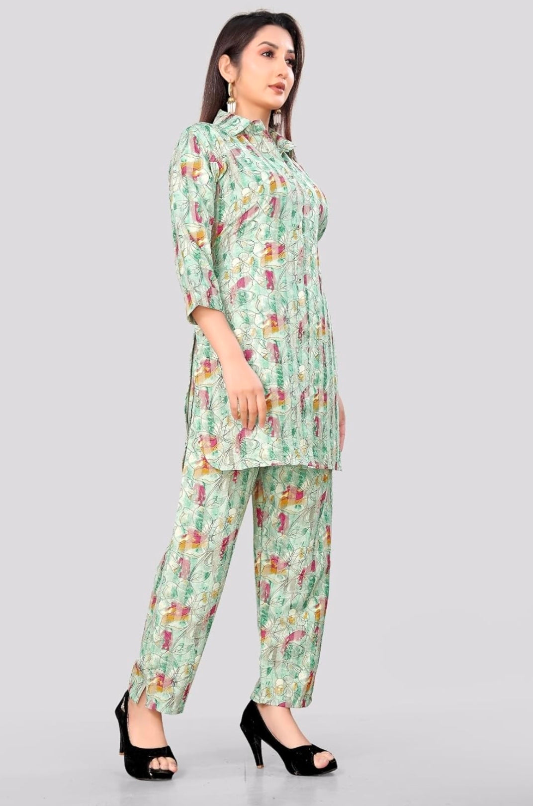 PRINTED CO ORD SET FOR WOMAN