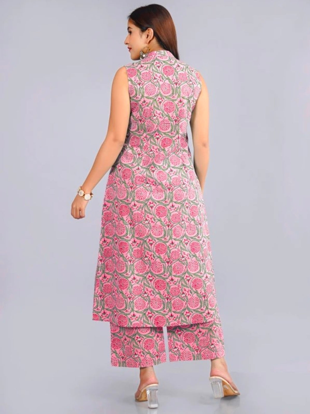 Printed sleeveles Kurta With Palazzo