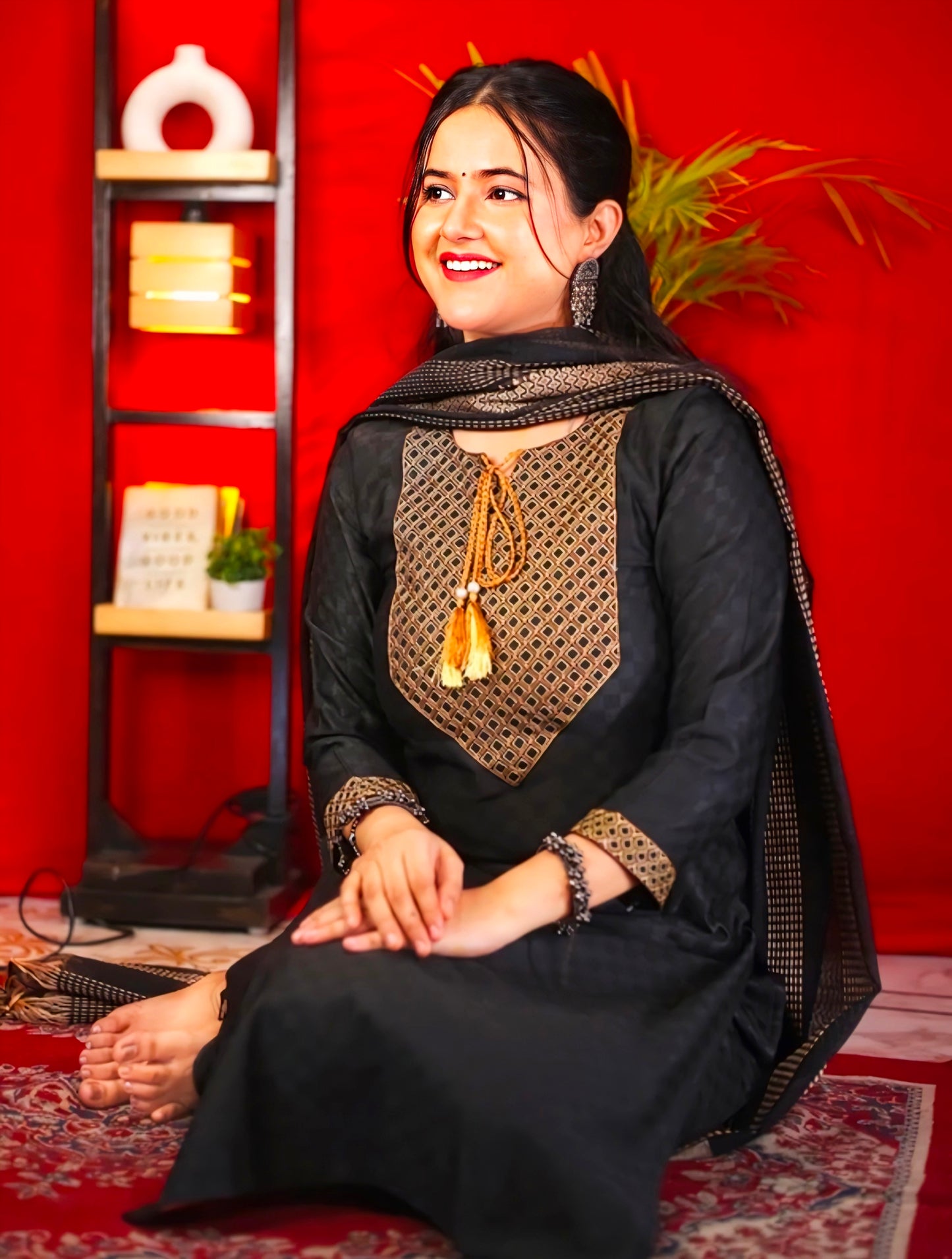 Tibra Attire Cotton Kurti Pant Set