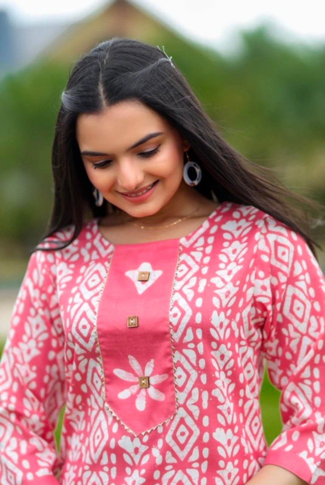 Cotton blend kurta set