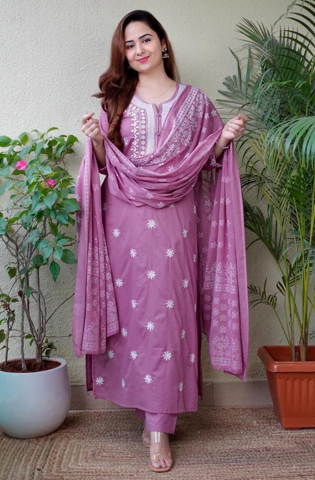 Suit set with dupatta