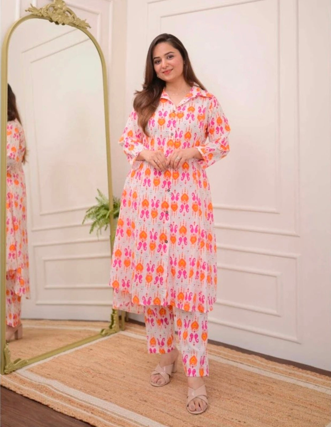 OLIVE MULTICOLOR FLORAL
COTTON CO-ORD