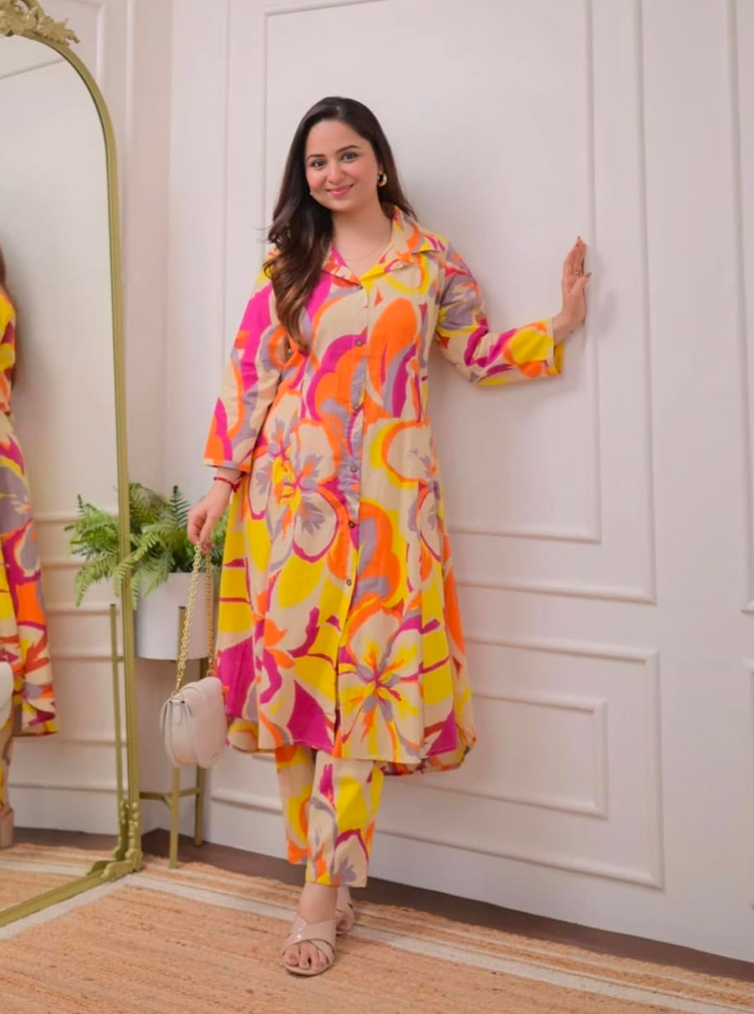 multicolor kurta set