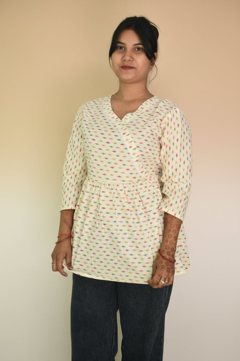 Chic Cotton Angrakha Short Kurti