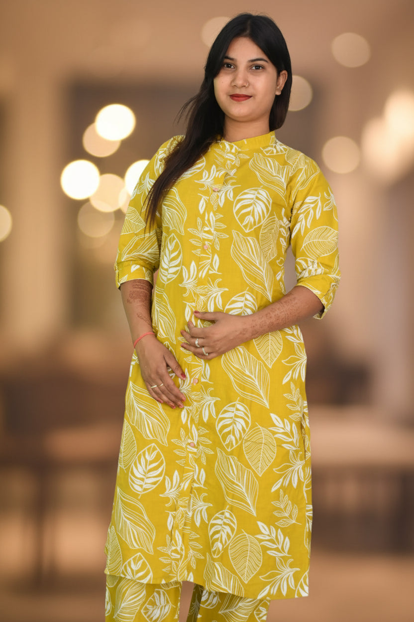 Mustard Botanical Co-ord Set