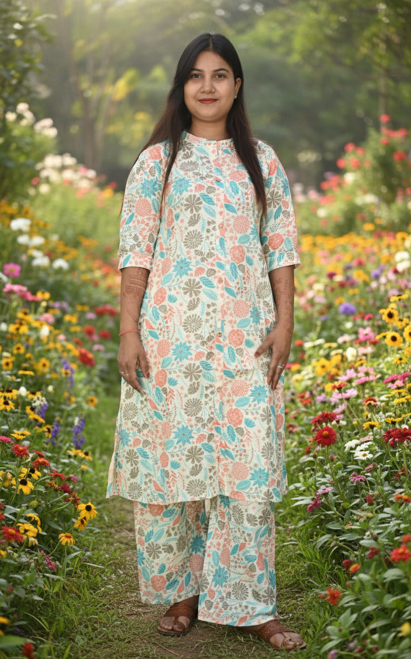 Women’s Floral Print Cotton Co-ord Set