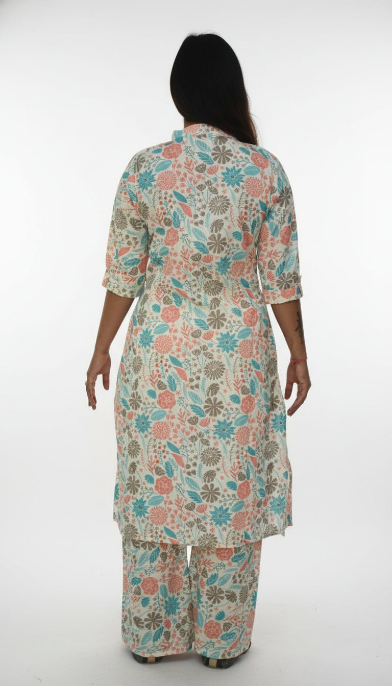 Women’s Floral Print Cotton Co-ord Set