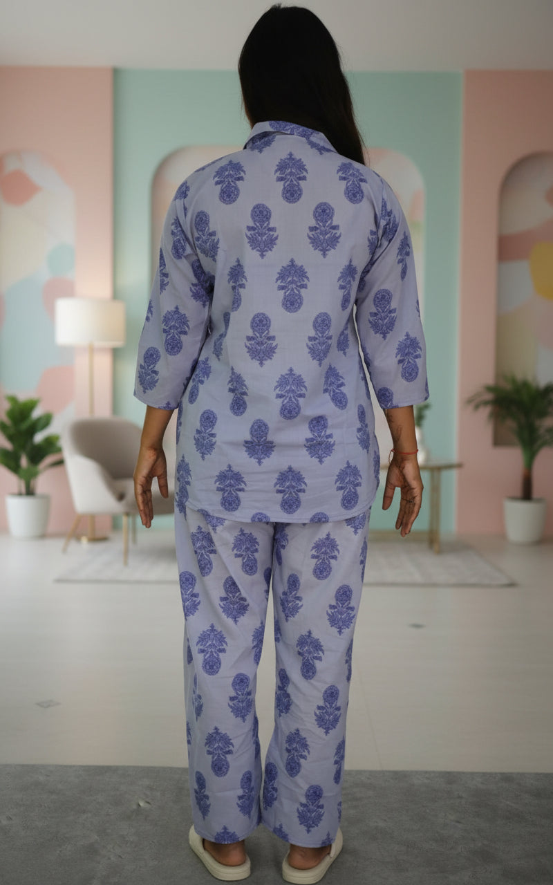 Floral Block-Print Cotton Co-ord Set