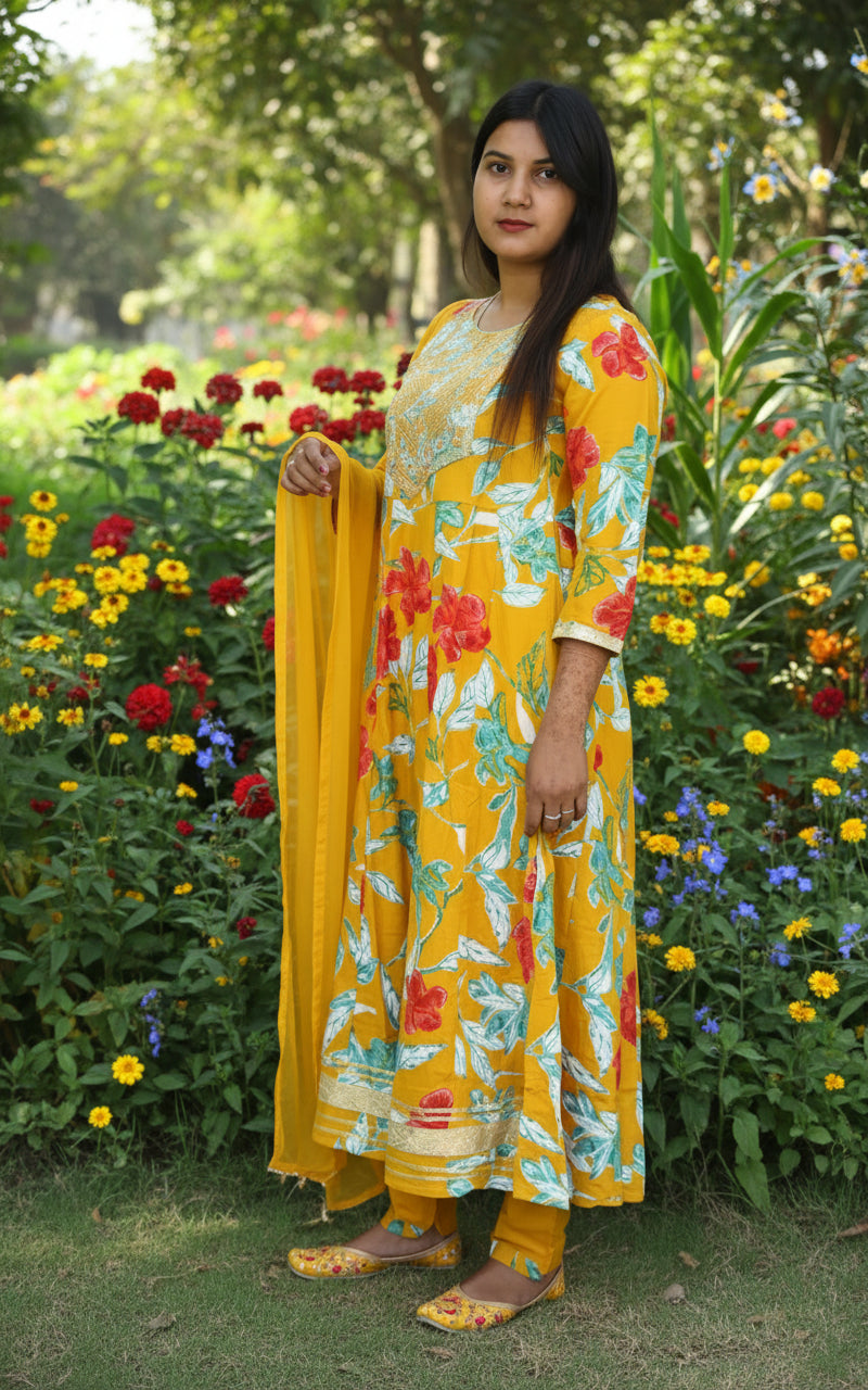 mustard yellow kurta set