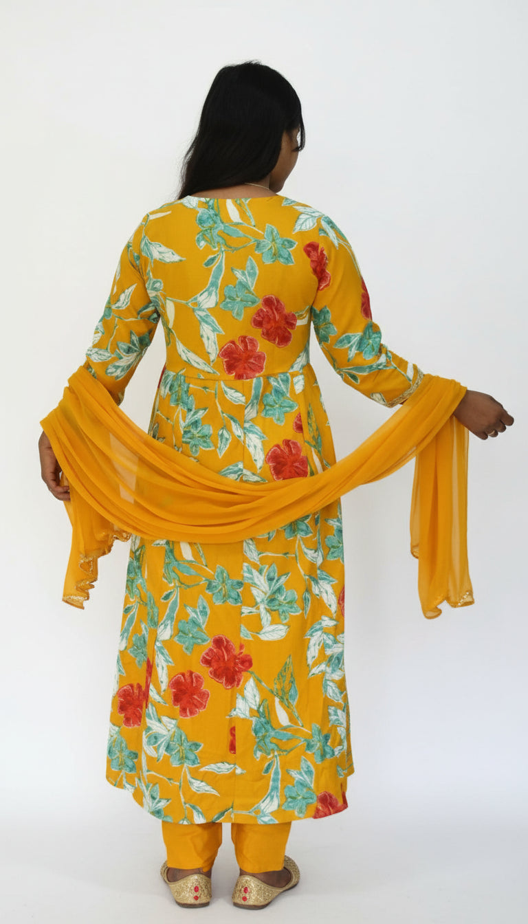 mustard yellow kurta set