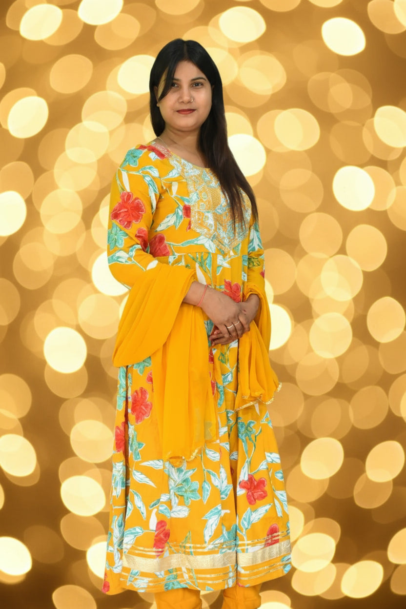 mustard yellow kurta set