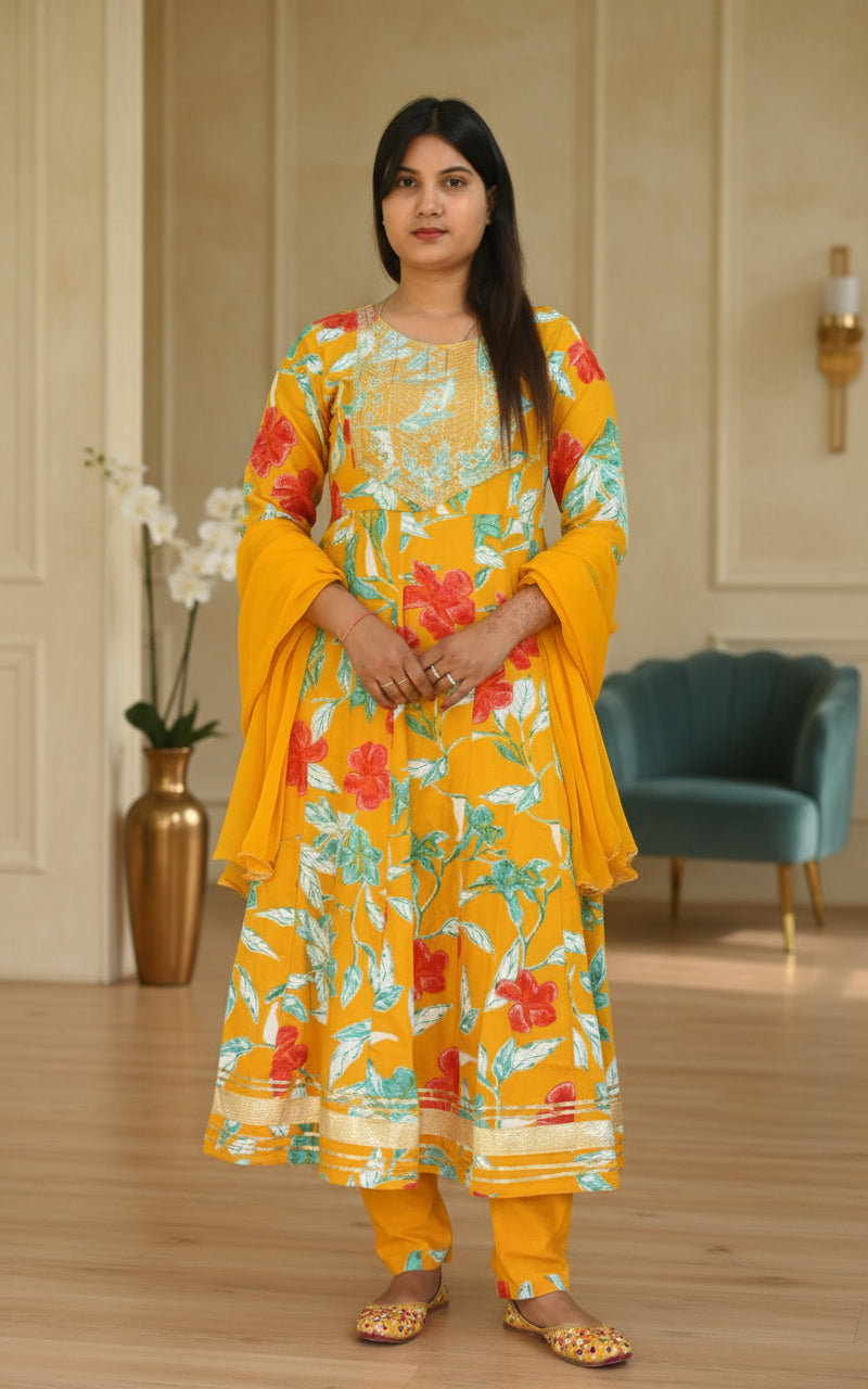 mustard yellow kurta set