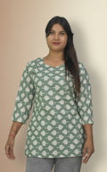 Sage Green Cotton Kurti