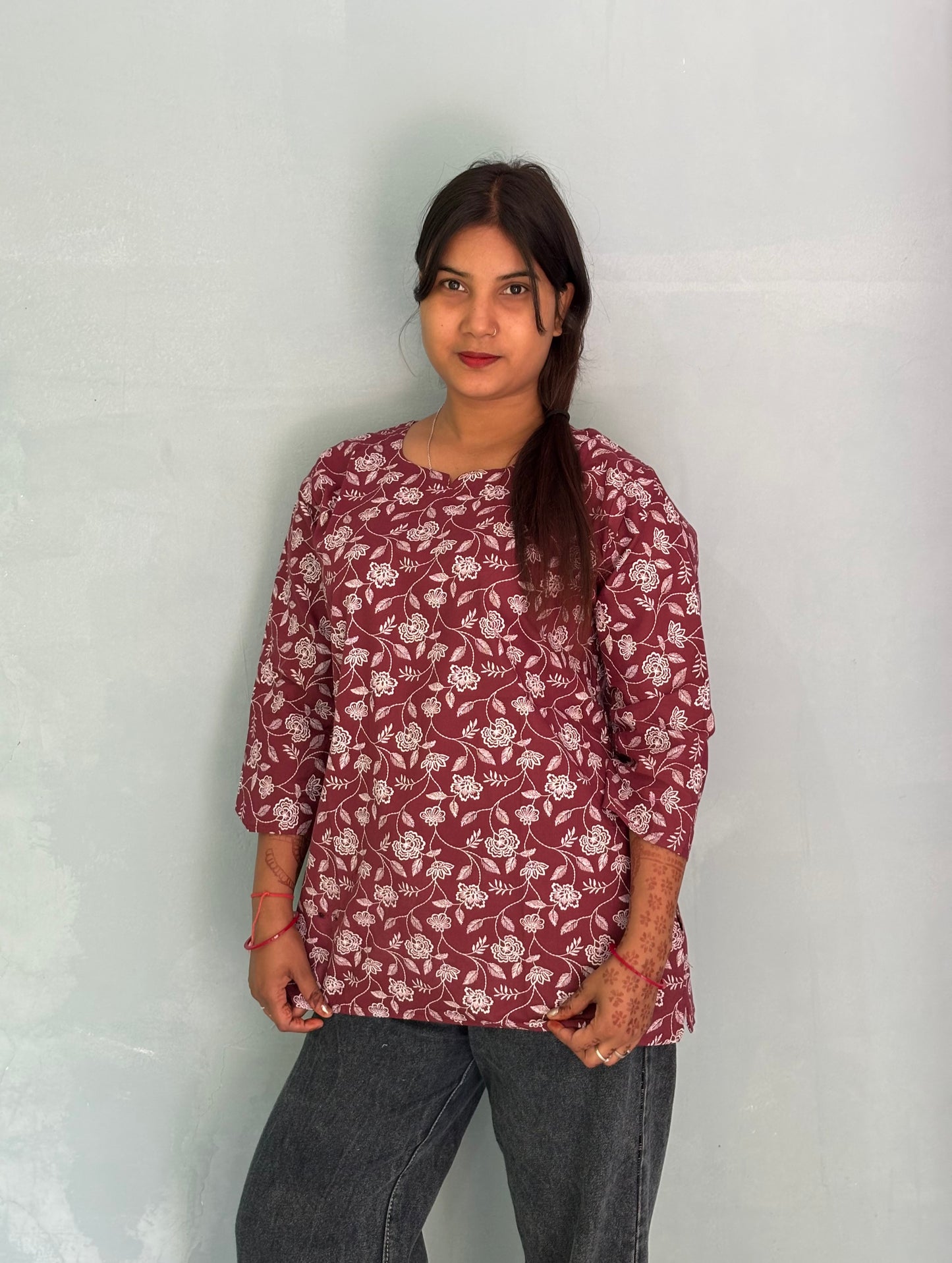 Cotton Printed Short Kurti