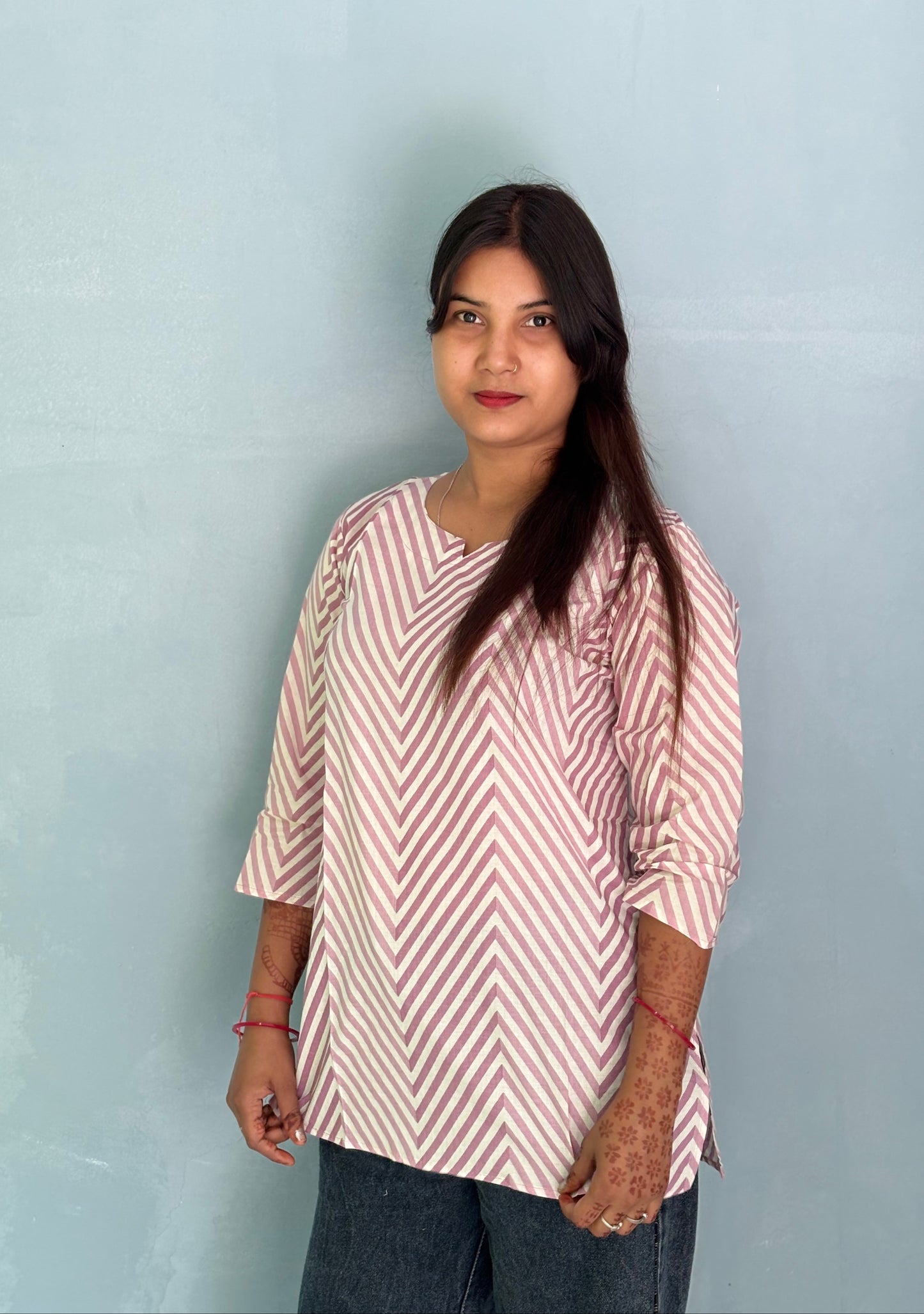 Cotton Line Design Kurti