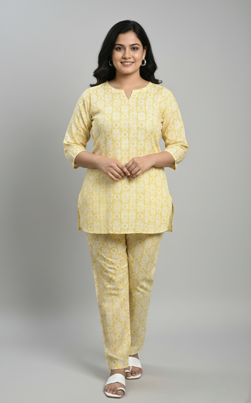 Yellow Colour Co-ord Set
