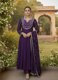 Silk Anarkali kurta set with Dupatta