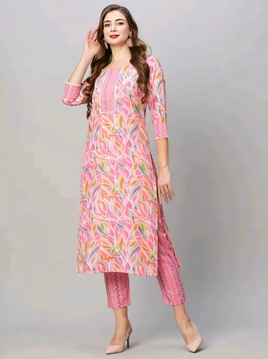 Cotton kurti with pent for women
