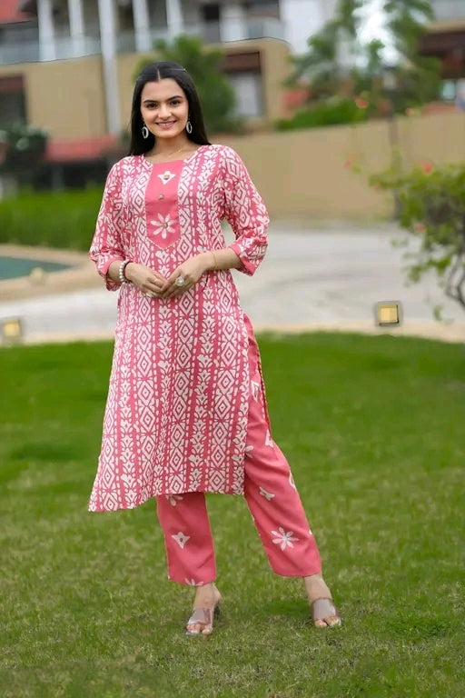 Cotton blend kurta set