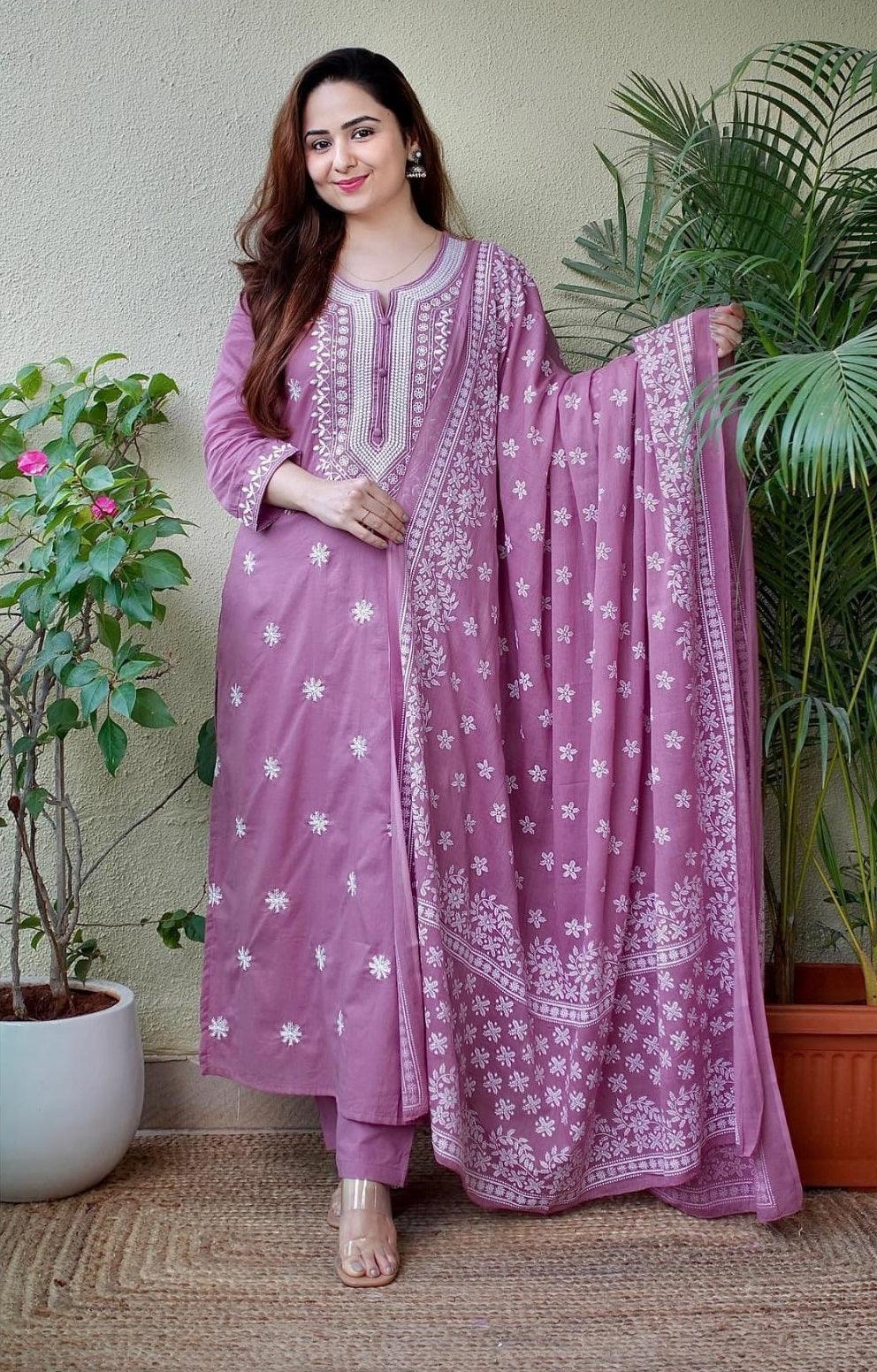 Suit set with dupatta