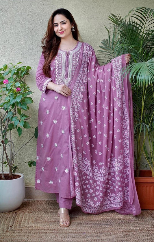 Suit set with dupatta