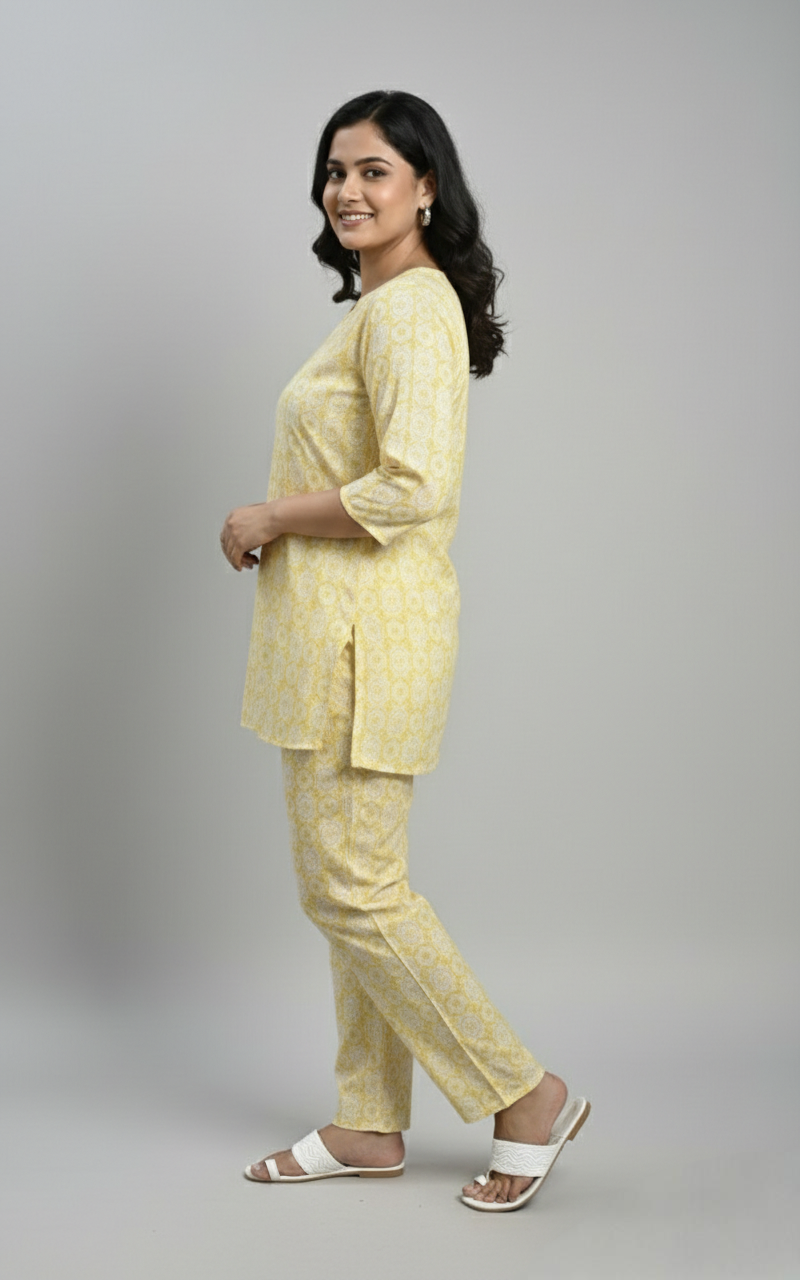 Yellow Colour Co-ord Set