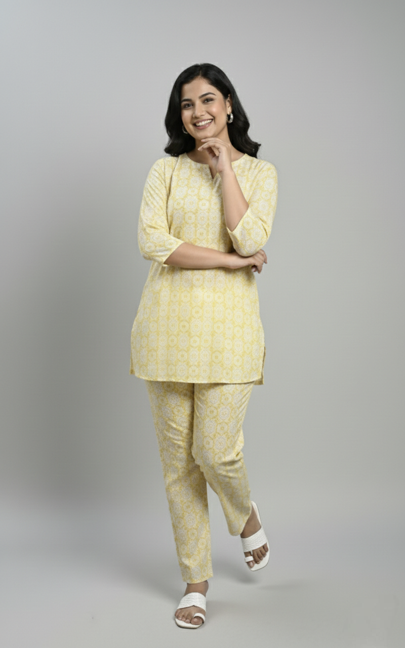 Yellow Colour Co-ord Set