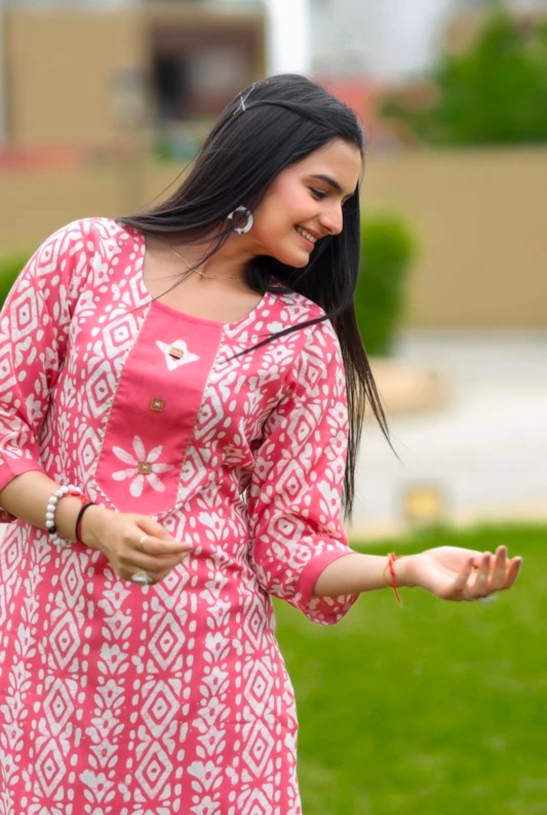Cotton blend kurta set