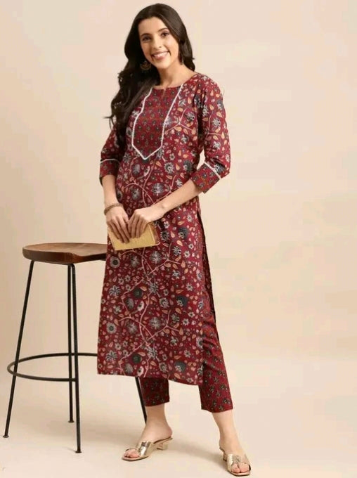Attractive flower printed
Graceful Women Kurta Sets
