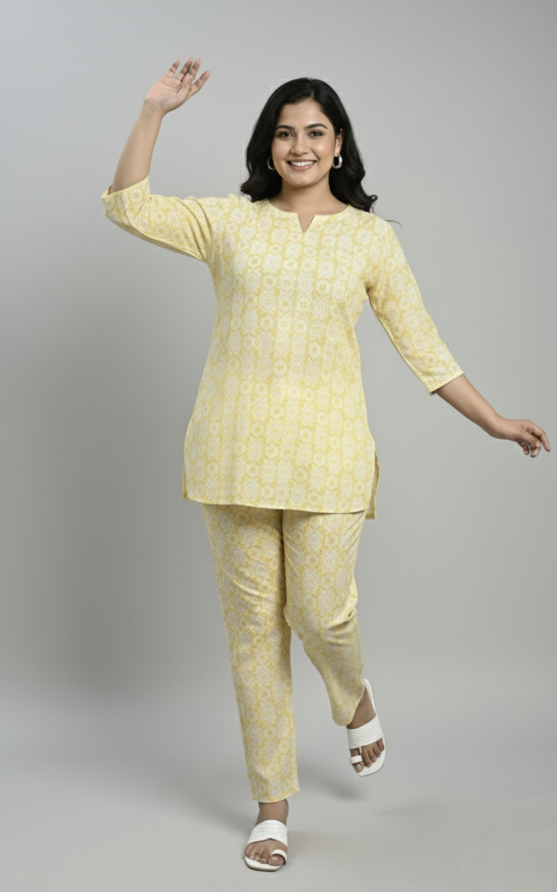 Yellow Colour Co-ord Set
